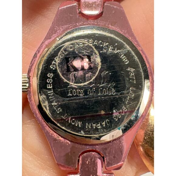 Lots of Love Butterfly Love Lol Pink Japan Lady Chain Band Watch Needs Battery* - Picture 5 of 8
